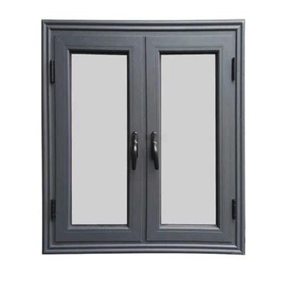 China Swing Aluminum Casement French Window For Courtyard Home Stained Glass Aluminum Windows for sale