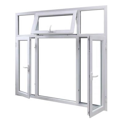 China Magnetic Screen Aluminum Windows And Doors With Grille Design Black For Resident Aluminum Swing Window for sale