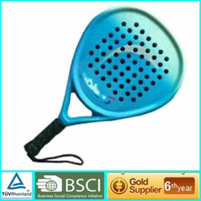 China Light Weight PU grip Blue Paddle Racket  for sale