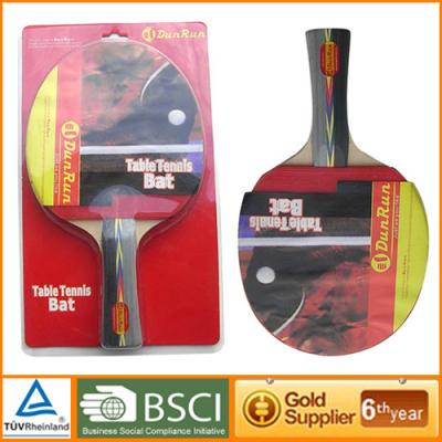 China Long Handle Rubber Table Tennis Bat 5 Star for sale