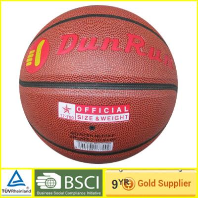 China Soft PU Laminated Basketball multi colors , Nylon round official basketball ball for sale