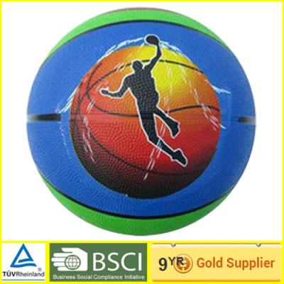 China Standard Rubber indoor Laminated Colored Basketball Nylon round for sale