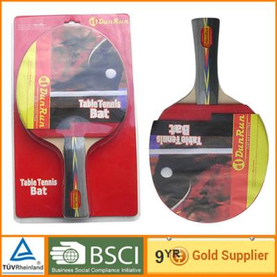 China Long Handle Rubber Table Tennis Bat , 5 Star table tennis paddles for sale