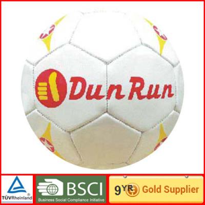 China Size 5 training PVC soccer ball with hand sewn 18CM / Rubber bladder for brand promotion for sale