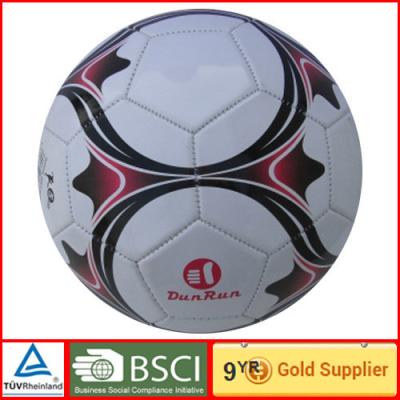 China Machine stitched PVC soccer ball , PVC leather 0.8-1.0 Bar Moisten Needle foot ball for sale