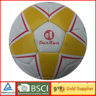 China PVC leather Soccer Ball for children play games in Sunny / Cloudy day outdoor indoor for sale