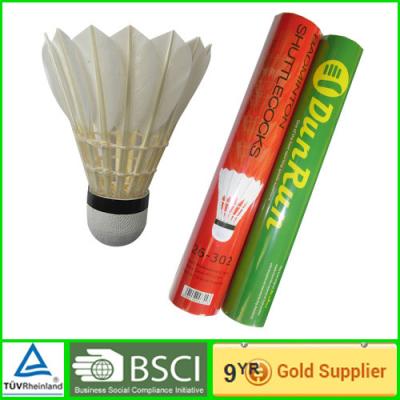 China DunRun adult goose Badminton goose feather shuttlecock Cork base for sale