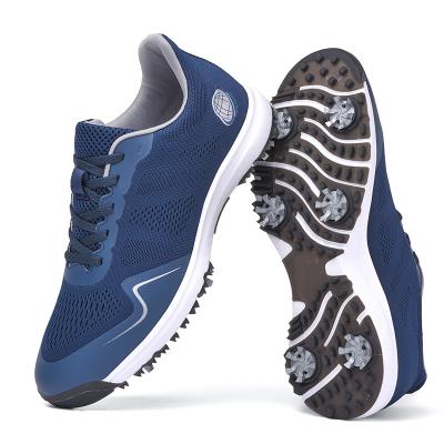 China EVA 2022 Customize Cheap Breathable Rubber Sole Good Quality Spikes Golf Shoes For Men for sale