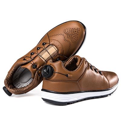 China EVA Golf Shoes Spikes Leather Waterproof Golf Sneakers Big Size 36-47 Non-slip Studless Trainers Outdoor Golf Shoes for sale