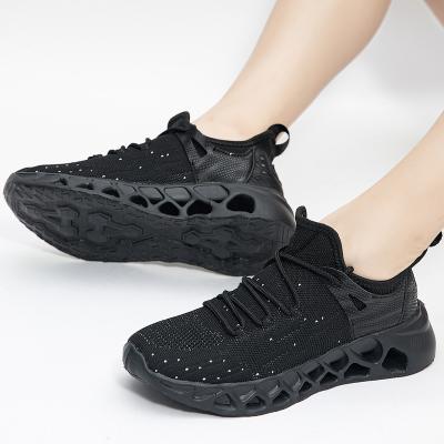 China Cushioning 2022 Wholesale Unisex Casual Shoes Fashion Trendy Custom Aiviliable Black Sport Running Shoe for sale