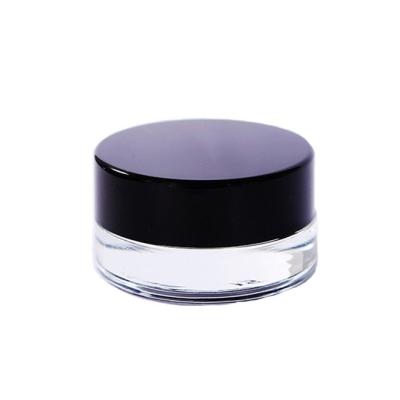 China Cheap Stock 7g Clear Empty White Gel Round Gel Glass Cosmetic Jar For Eye Cream for sale