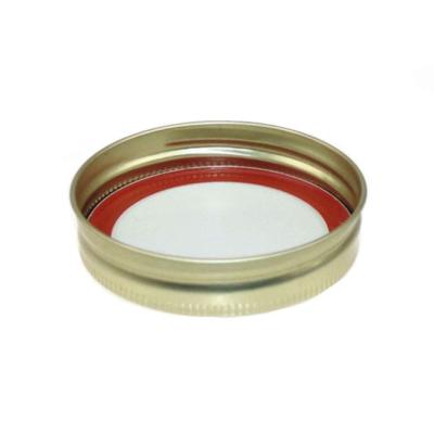 China Non Spill 70mm Silver Color 2pieces Metal Mason Jars Lids Canning Seals And Rings for sale