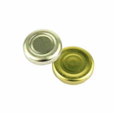 China Non Spill 38mm 43mm Noise Safety Knob Metal Top Twist Off Hook Caps Lids Covers For Jars Glass Bottles for sale