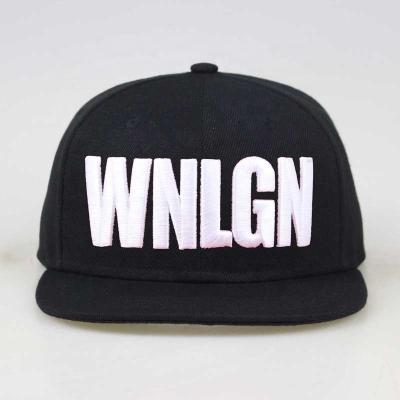 China OEM Factory Snapback Bill 6 Panel Premium Custom Snapback Flat Cap Adjustable 3d Embroidery Embroidery for sale