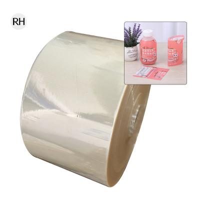 China Beverage Sleeve Printing PVC Heat Shrink Sleeves For Neck Seal And Labeling Printing Plastic Roll Film for sale