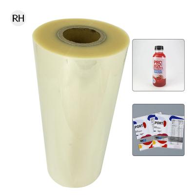 China Beverage sleeve printing sleeve pvc film shrink sleeve transparent blown label roll plastic packaging label for printing for sale