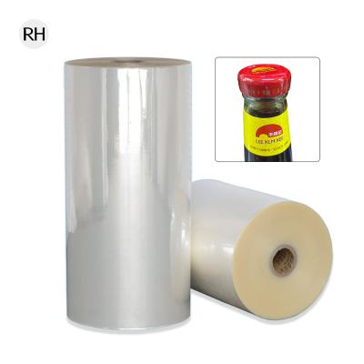 China Beverage Sleeve Printing Transparent PVC Shrink Film Bag Bottle Mouth Swollen Heat Shrink Film For Seal Heat Shrink Clear Plastic Sheet for sale