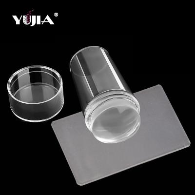 China Cheap Selling French Nail Stamping Nail Art Clear Jelly Punching Machine Nail Art Or New Arrival 2021 French Nail 2.8cm for sale