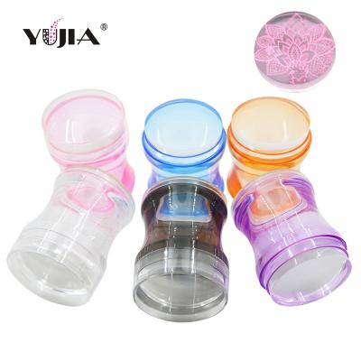 China YUJIA French Nail Stamper Set Limited Limited Edition Christmas Nail Art Stamping Nail Or Double Head Silicone Nail Stamper With Scraper for sale