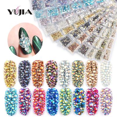 China Fashion 16colors ab nail art DIY mixes ab crystal rhinestone nail art DIY stone 6size mixed size for sale