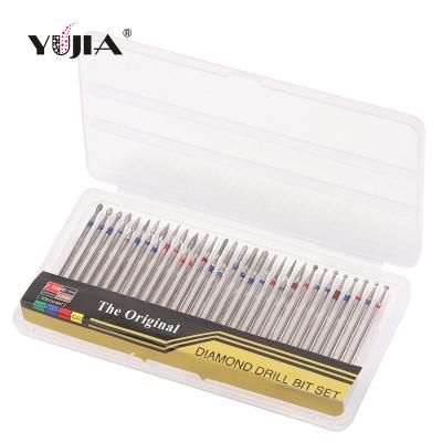 China For Nail Drill Machine 30 Pcs/Cuticle Grinder Set Tungsten Carbide Nail Burs Diamond Nail Drill Bits Set For Manicure Pedicure Nail Tool for sale