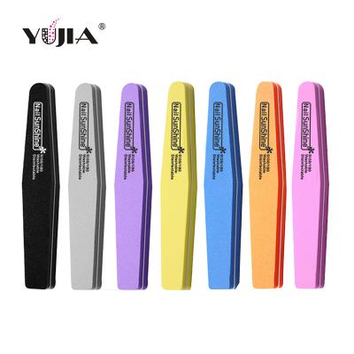 China For Nail Care YUJIA Factory Wholesale Professional Nail Stain Diamond EVA Sponge Nail File Buffer For Nail Tools 100/180 for sale