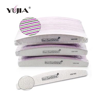 China Nailsunshine Nail Care Customized Double Half Moon Nail Folder Zebra Label Nail Folder Professional Japan Side Sandpaper Folder Disposable Nail Folder for sale