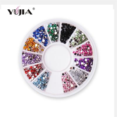 China Hot Selling 1.5mm Mixed Color Diamond Disc Jewelry Diamond Nail Flat Bottom 12 Colors Nail Art DIY Nail Art for sale