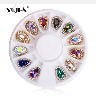 China Super Snap Nail Art DIY Nail Art DIY Nail Disc Shell 12 Grid Diamond Disc Nail Alloy Alloy Jewelry Nail Art Decoration for sale