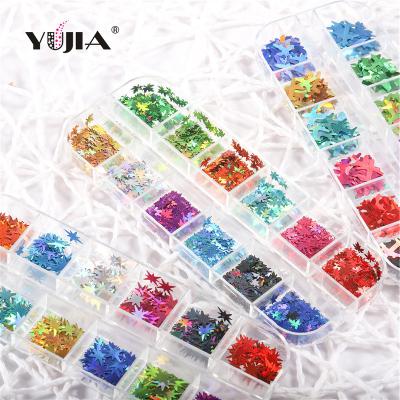 China Popular Nail Art DIY Laser Sequin Nail Art DIY Sequin Butterfly Letter Flame Sequin DIY Strip Box Nail Sequin for sale