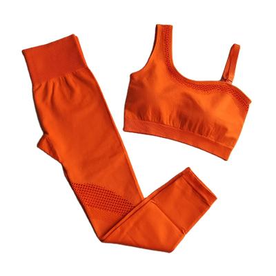 China Breathable Popular Simple Sleeveless High Waist Yoga Bra Strapless Yoga Women Yoga Legging Sets for sale