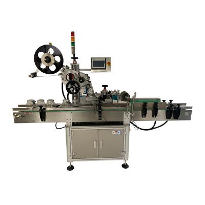 China Automatic Beverage Bottle Side Labeling Machine Square Shaped Double Label Production Machine for sale