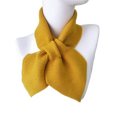 China Fashion CLIMATE Elegant Small Bow Fishtail Scarves For Lady Girl Vintage Sweet Women Knit Scarf Warm Shawls And Colorful Wrap Scarves for sale