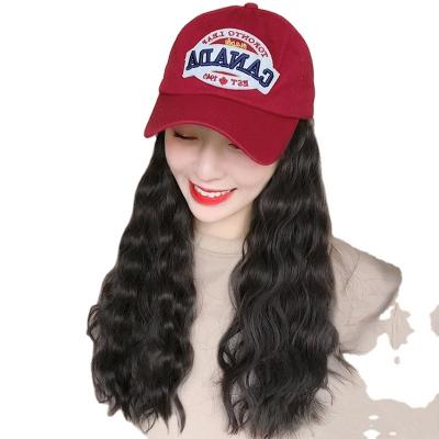 China Banchao JOINT fashion Han children's hat CLIMATE curly hair baseball cap wig hat one woman spring summer baseball cap wig net red hair for sale