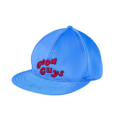 China Summer COMMON GOOD BOYS SPRING CLIMATE Chucky Cosplay Hat For Kids Cotton Hats Blue Letter Printed Fit Baseball Cap Hat for sale