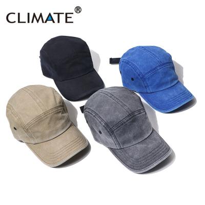 China New 5 Panel Hip Hop Vintage Street Style Street Hat Classic Retro Casual Snapback CLIMATE Camp Dad Cap Sporty Hat Covers Outdoor Camping Hat for sale