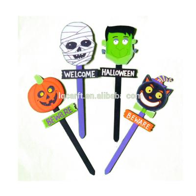 China Cheap Halloween Sign Halloween Yard Stake , Wooden Halloween Sign for sale