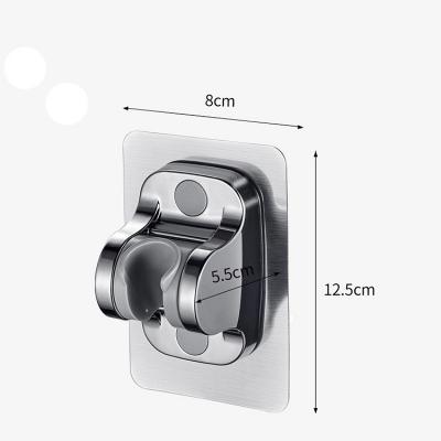 China Without Adjustable Hand Free Shower Head Self Adhesive Chrome Wall Mount Angle Drill Holder Shower Bracket for sale