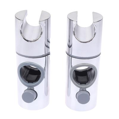 China Easy Installation Bathroom Chrome Plated ABS Plastic Shower Head Clamp Holder Rail Bracket Shower Slider Adjustable for sale