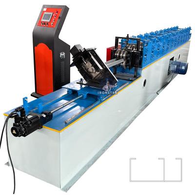 China 60/90mm Metal Sheet 2 In 1 C Channel Roll Forming Machine For Ceiling & Drywall for Chile for sale