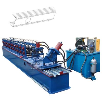 China Punching Round Holes C Channel Roll Forming Machine Stud Roll Former 10-20m/min for sale