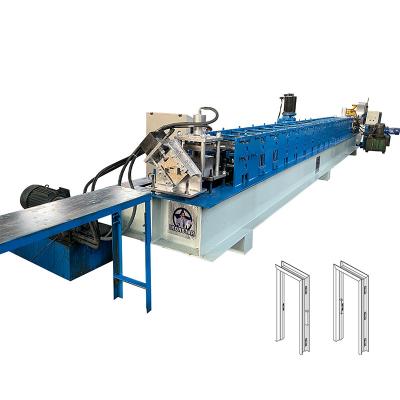 China OEM 1-2mm Metal Door Frame Roll Forming Machine Steel Door Frame Making Machine for sale