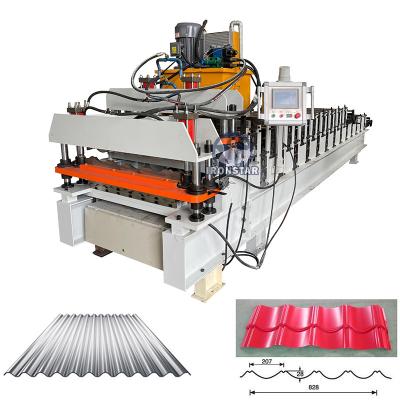 China 836 corrugated and 828 glazed tile double layer roll forming machine for sale