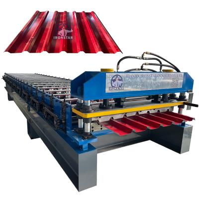 China 7 rib trapezoidal roofing sheet roll forming machine for sale