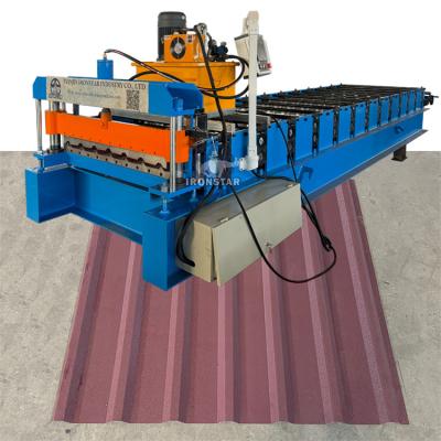 China PBU panel roof sheet roll forming machine in US for sale