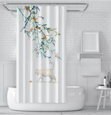 China Sustainable Amazon Hot Selling Modern Shower Curtain 3D Decorative Shower Curtain for sale