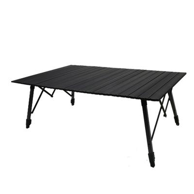 China Compact Storage For Easy Mobility Folding Table Aluminum Outdoor Party BBQ Height Adjustment Tables Outdoor Camping Compact Mobile Folding Table for sale