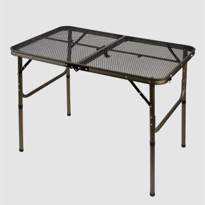 China Korean Compact All-in-one Folding BBQ Table Outdoor Camping BBQ Table Furniture Mesh Portable Camping Kitchen Iron Tablefolding Sale for sale