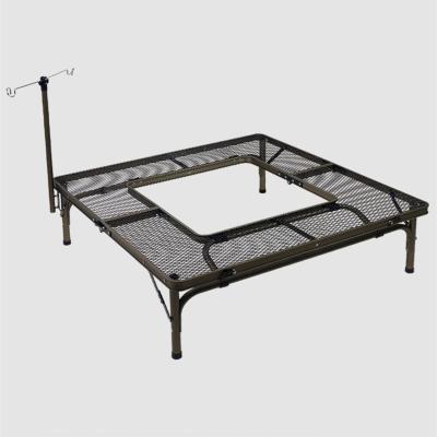 China With Light Stand For Night BBQ Grill Table Top BBQ Custom Korean Camping With Iron Mesh Korean Bbq Foldable Lamp Stand Table for sale