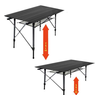 China 2022 Hot Selling Modern Metal Folding Table Adjustable Height Portable Camping Outdoor Tables for sale